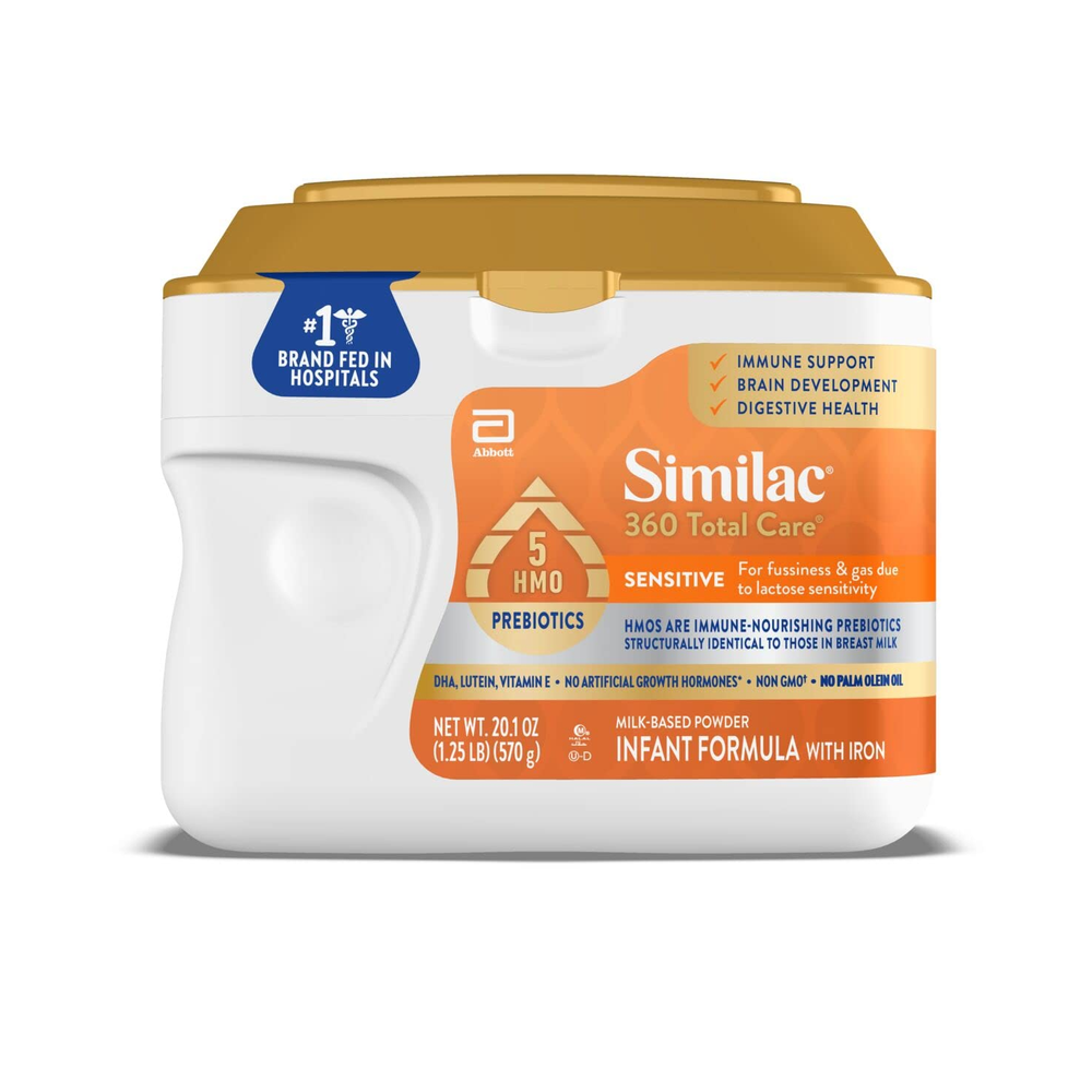 Similac 360 Sensitive Total Care Infant Formula, 1.25 lbs/ 570 g