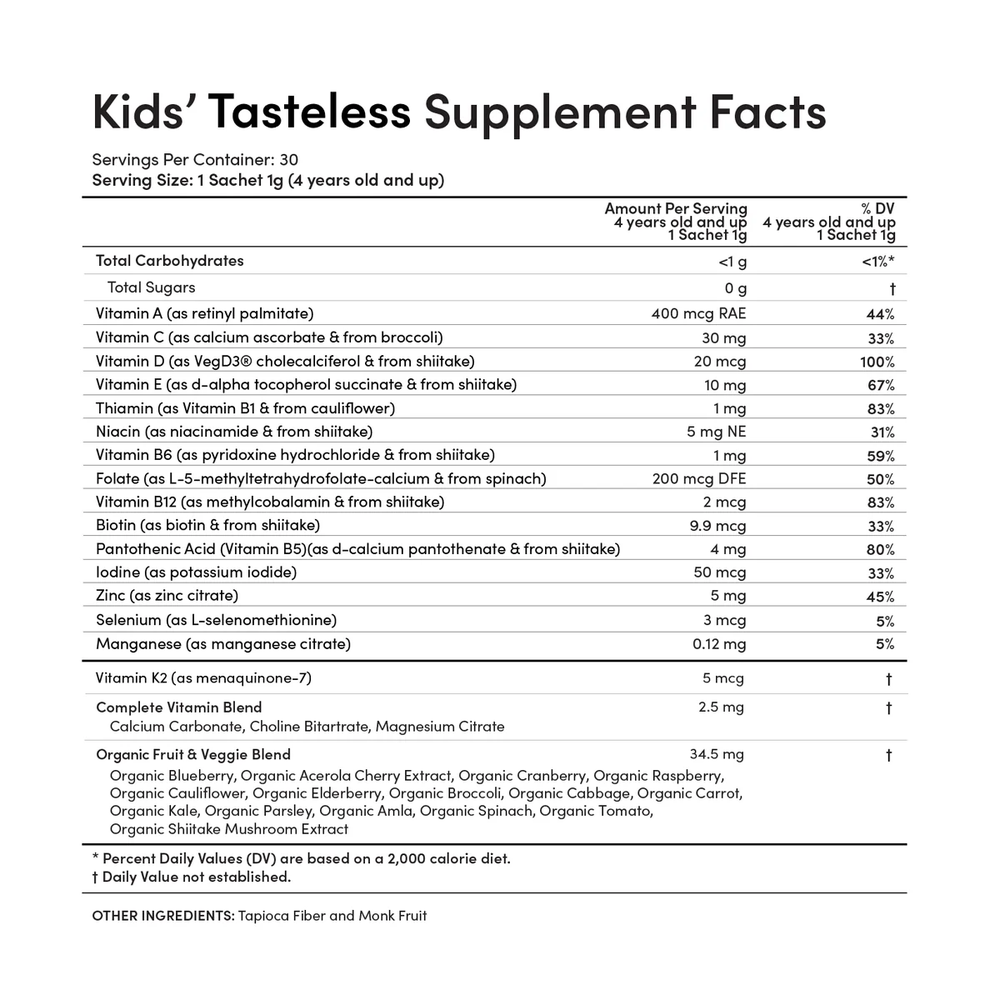 Ella Olla Kids Multivitamin Powder, 30 sticks