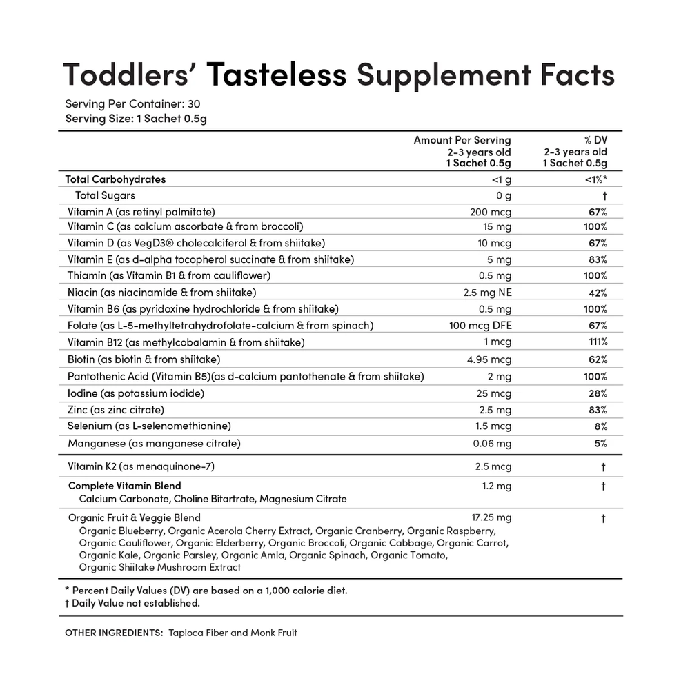 Ella Olla Toddler Multivitamin Powder, 30 sticks