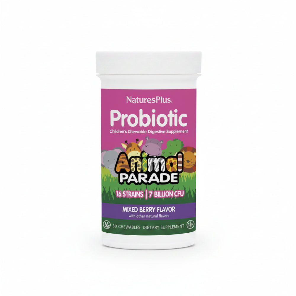 NaturesPlus Animal Parade Probiotic Chewables, 30 Count