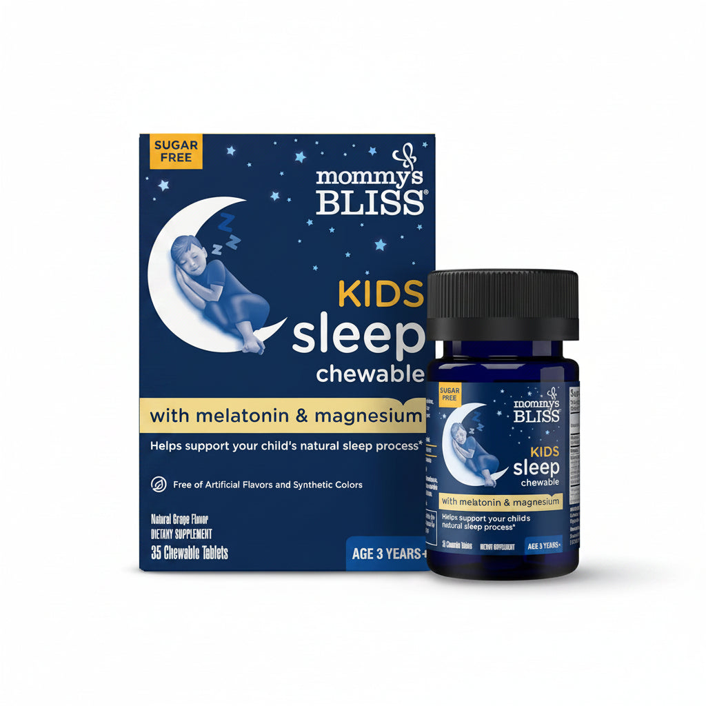Mommy's Bliss Kids Sleep support Chewables with melatonin + Magnesium, 35 Count