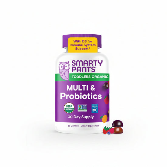SmartyPants Toddler Organic Multi & Omegas Gummies, 60 Count