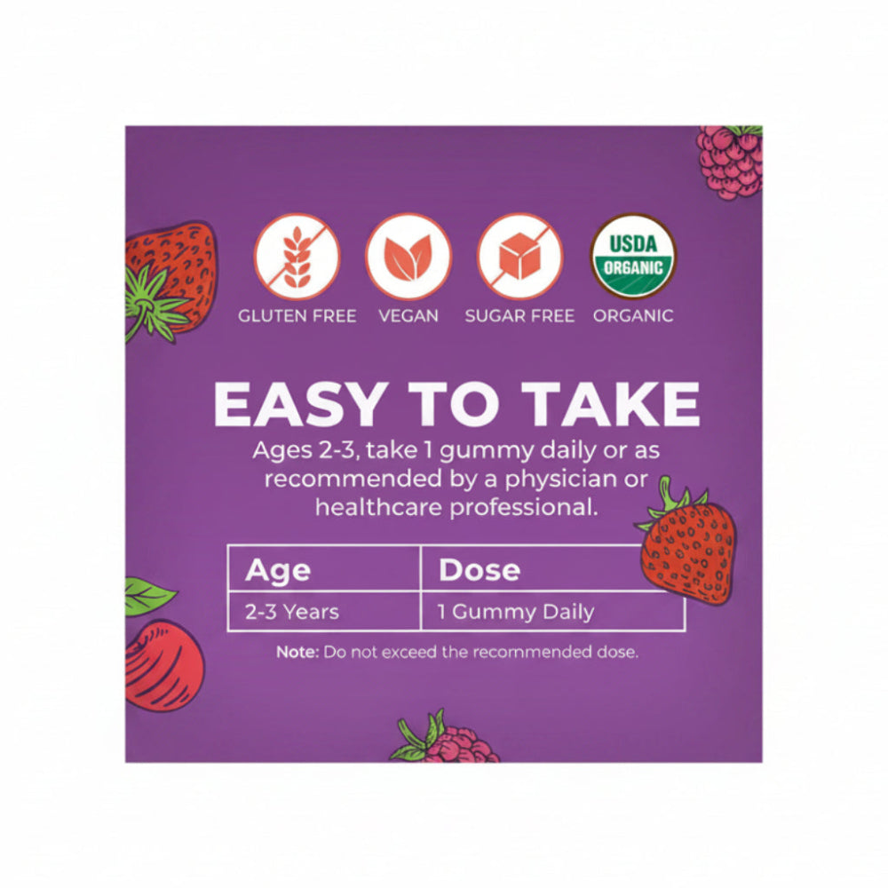 MaryRuth Organics Organic Kids Multivitamin Gummies, 60 Count