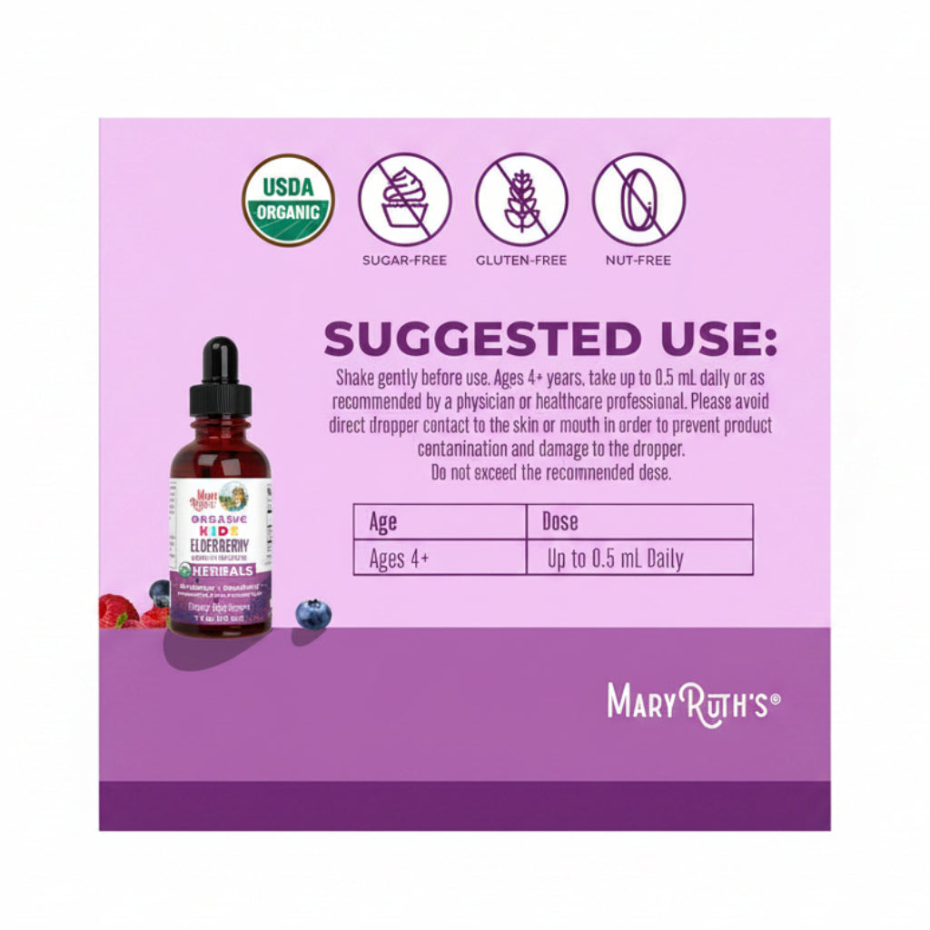 MaryRuth Organics Organic Toddler Elderberry Liquid Drops 1 oz/30 mL