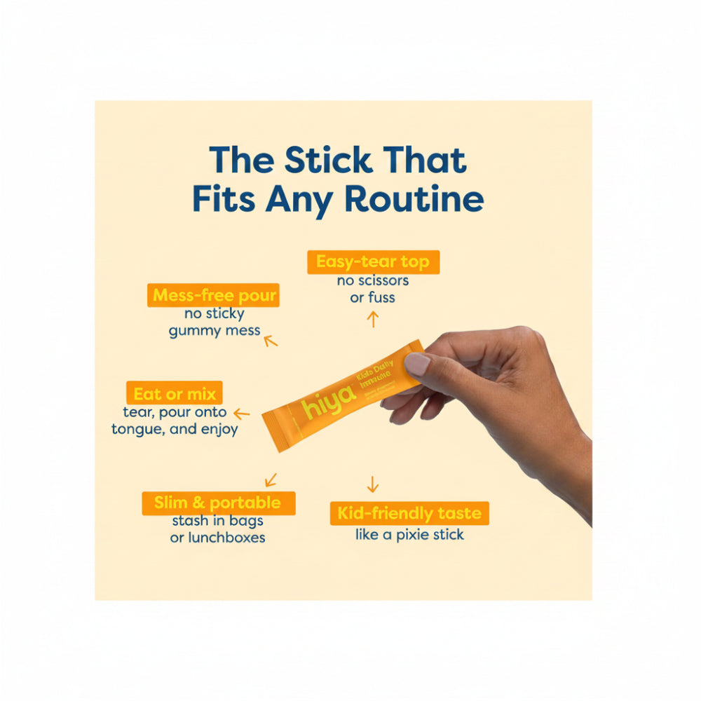 Hiya Kids Daily Immune sticks, 20 sticks