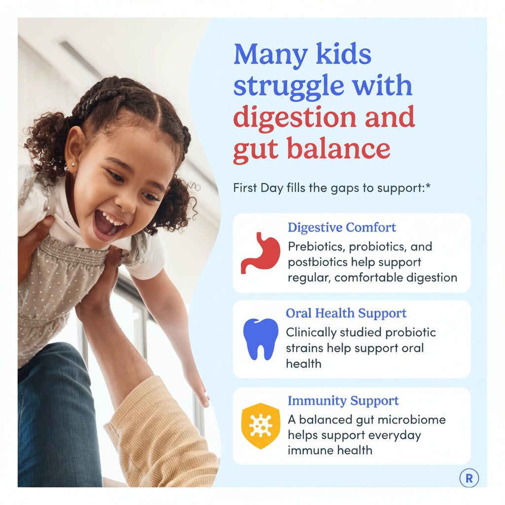 First Day Kids Pre & Post Biotics, 60 Count Gummies