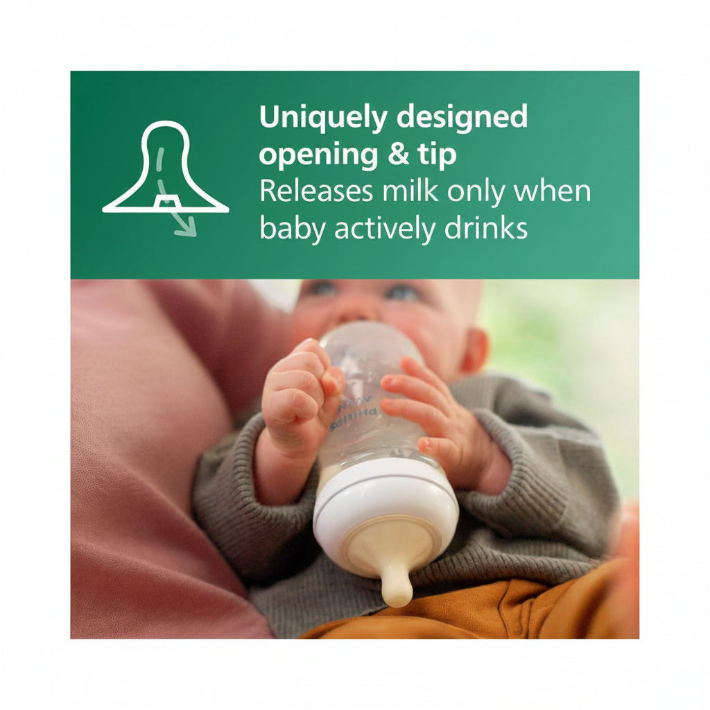 Philips Avent Natural Response Glass Baby Bottles 8 oz/240 mL 2-Pack
