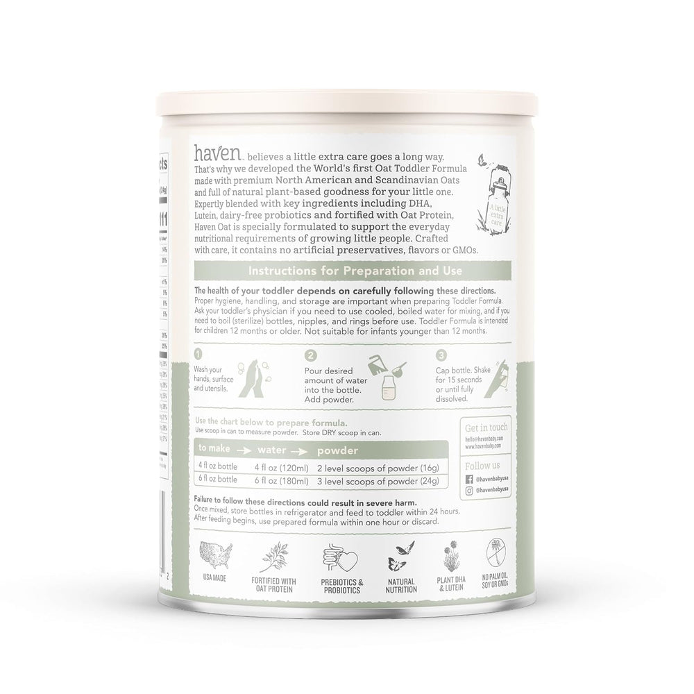 Haven Oat Toddler Formula