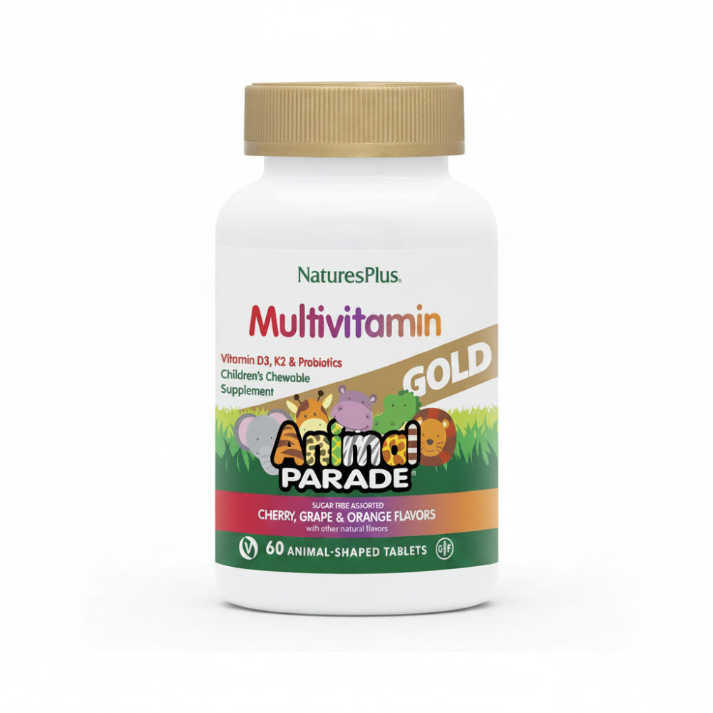 NaturesPlus Animal Parade Gold Multivitamin Children's Chewable, 60 Count