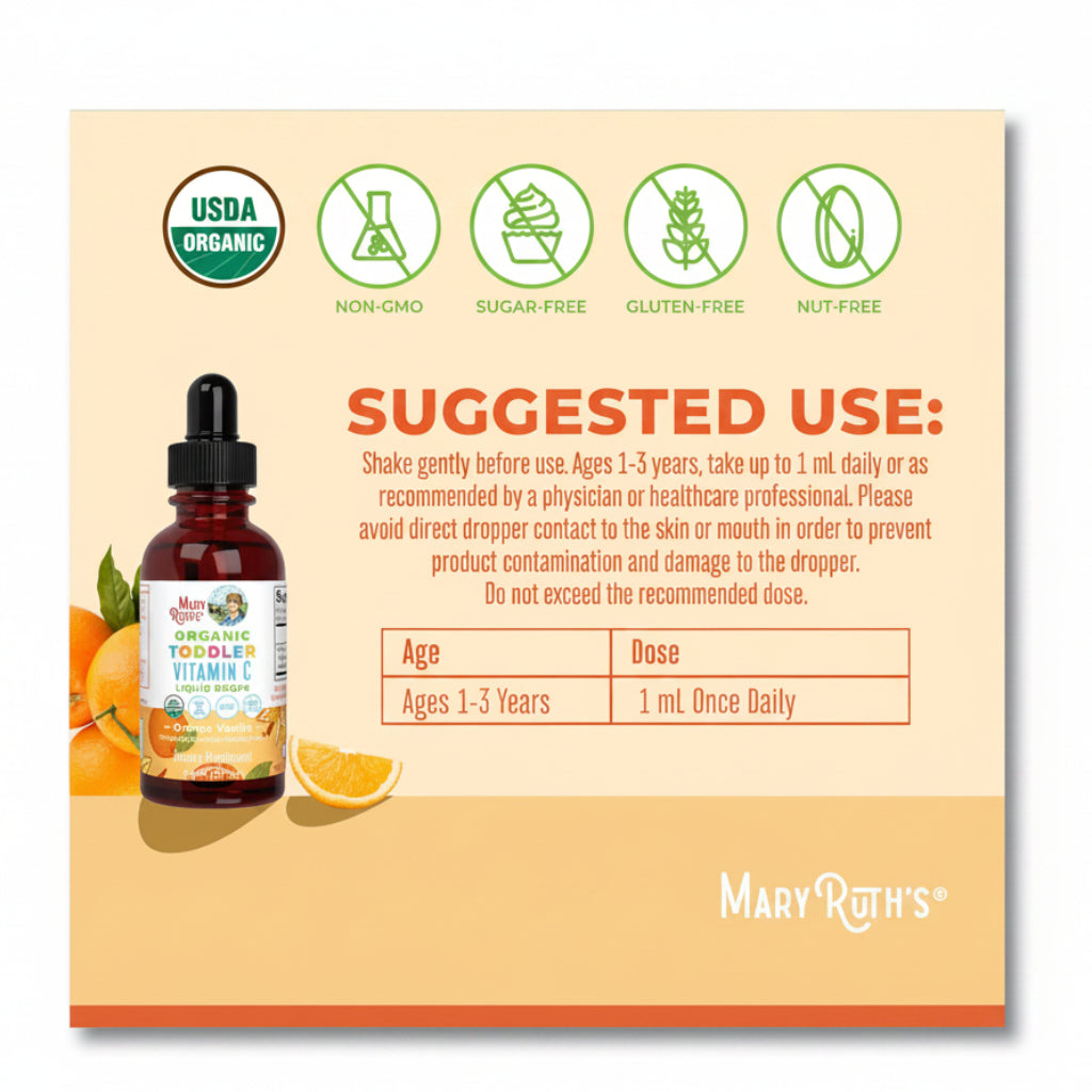 MaryRuth Organics Organic Toddler Vitamin C Liquid Drops 1 oz/30 mL