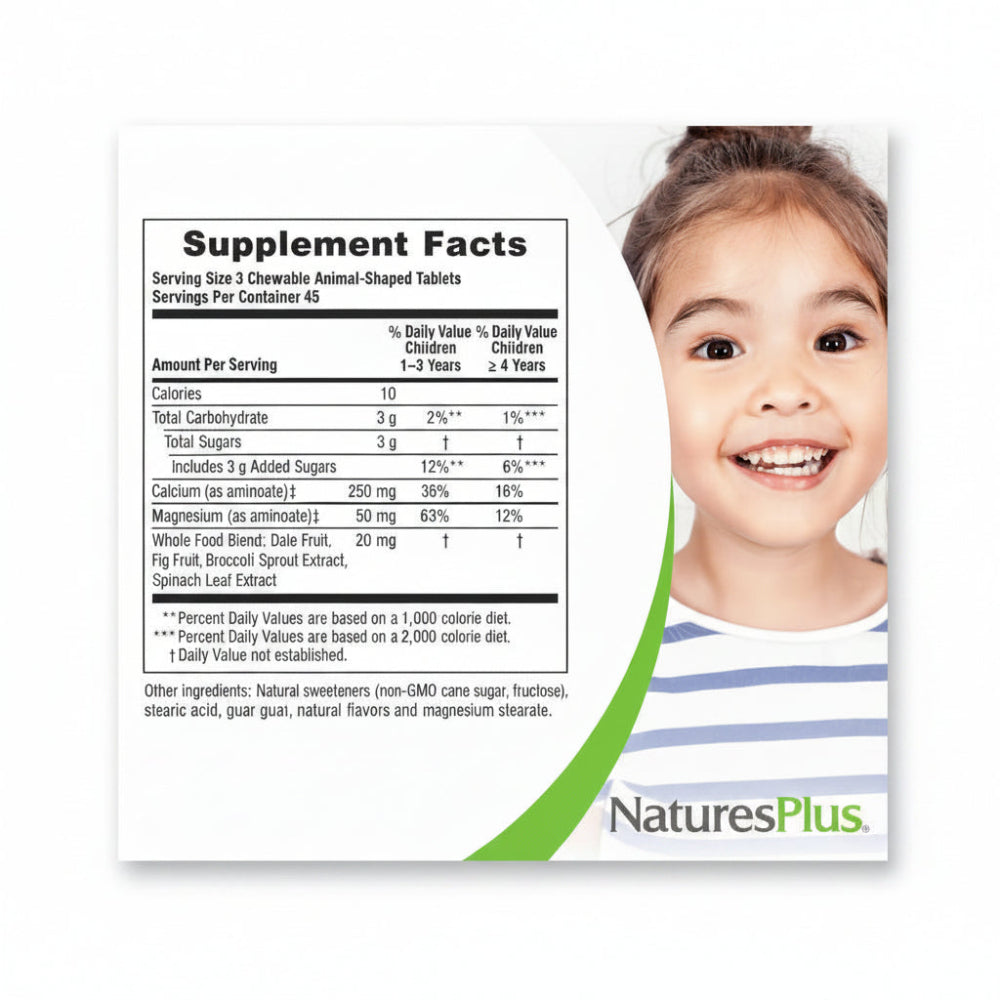 NaturesPlus Animal Parade Calcium Children's Chewables, 135 Count