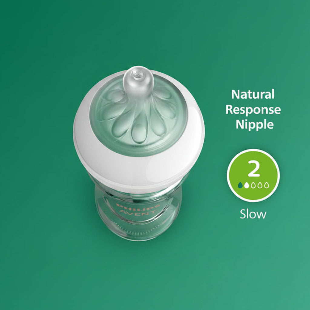 Philips Avent Natural Response Glass Baby Bottles 4 oz/120 mL 4-Pack