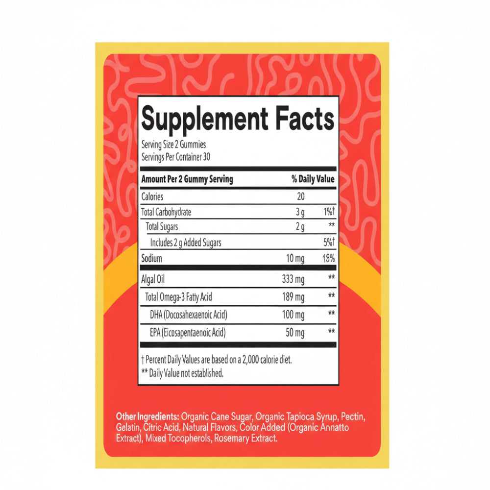 SmartyPants Kids Omega 3 Gummies, 60 Count