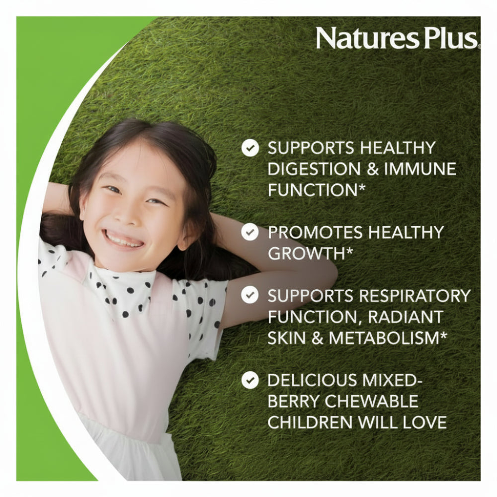 NaturesPlus Animal Parade Probiotic Chewables, 30 Count