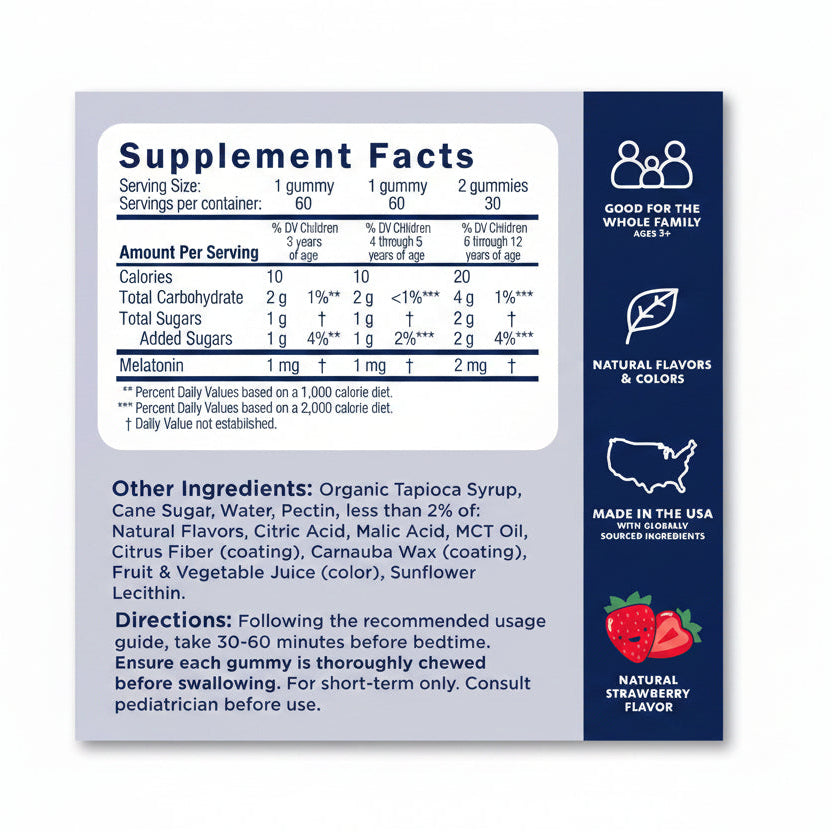 Mommy's Bliss Kids Sleep Support Gummies with Melatonin, 60 Count