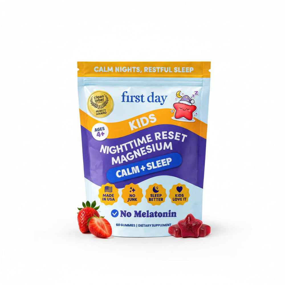 First Day Kids Nighttime Reset Magnesium Gummies, 60 Count