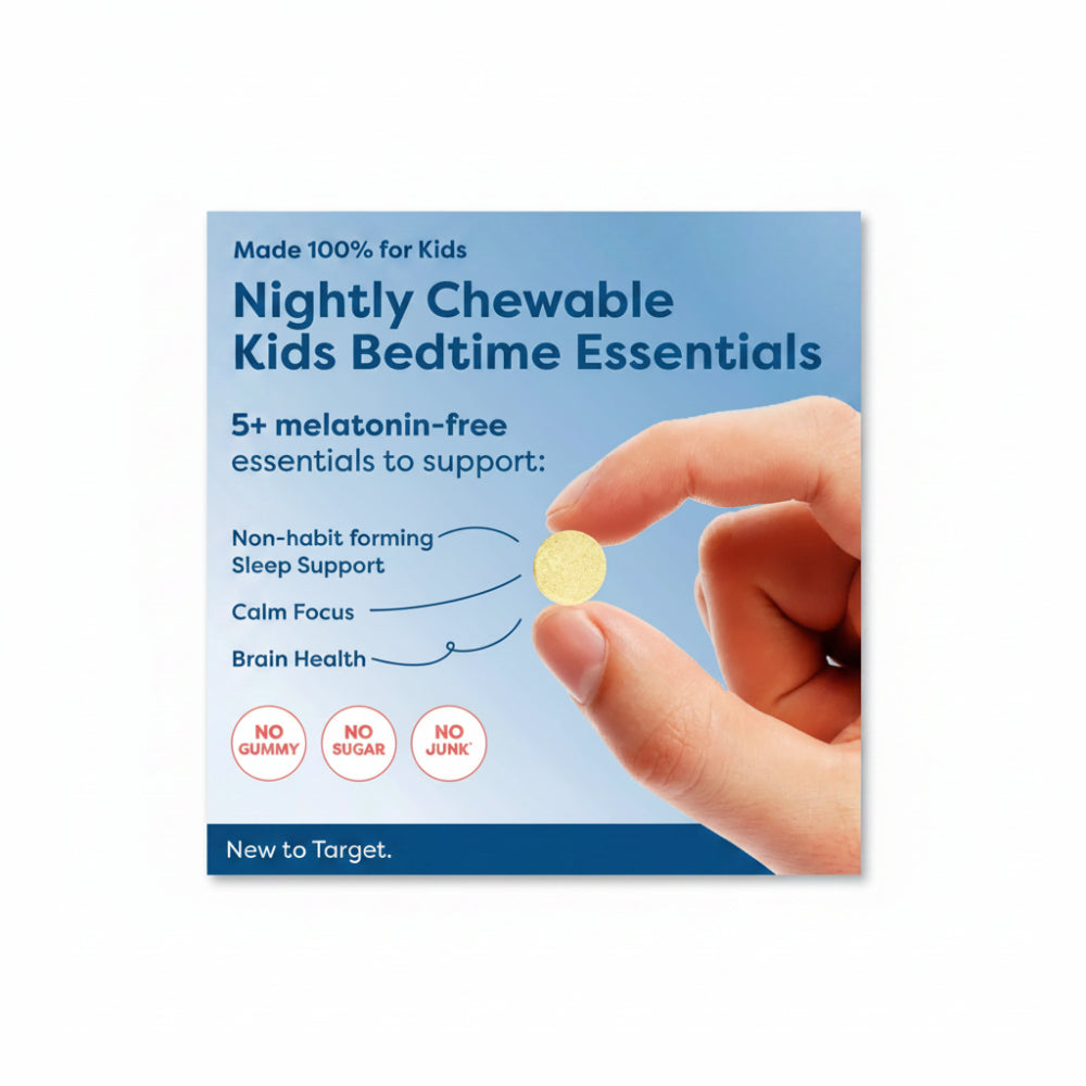 Hiya Kids Bedtime Essentials, No melatonin, 30 Count