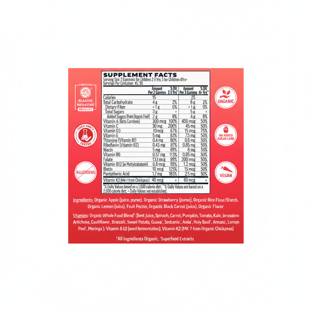 Llama Naturals Kids Multivitamin Gummies